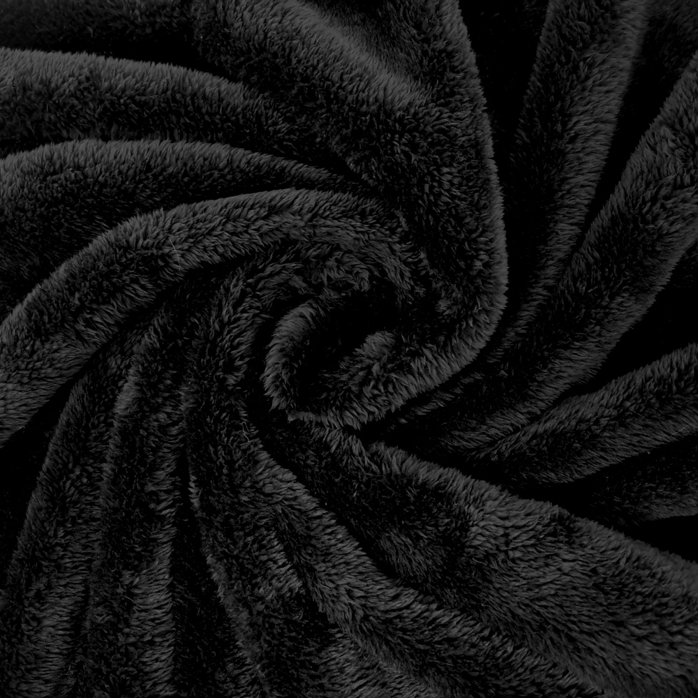 Black Fluffy Fleece Fabric Online Fabrics